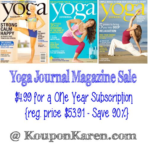 Yoga Journal Magazine Deal