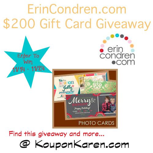 Erin Condren Holiday Cards & Win A $200 Gift Card {Giveaway}