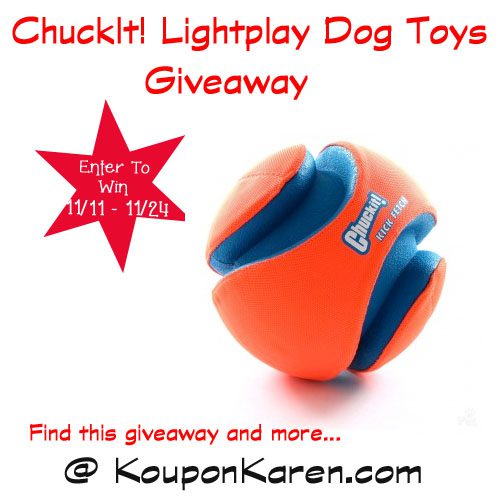Chuckit LIGHTPLAY Dog Toys {Giveaway}
