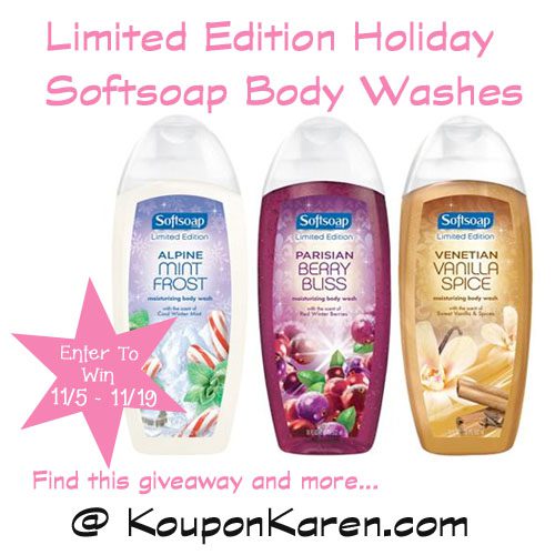 My Holiday Favorites and the NEW Limited Edition Holiday Softsoap Body Washes {Giveaway}