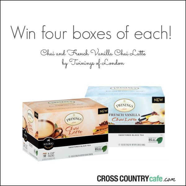 Win Four Boxes of Each Chai Latte & French Vanilla Chai Latte K-Cups