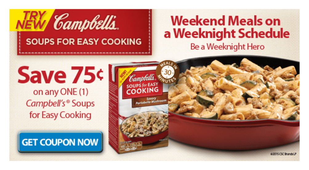 Campbell's® Soups for Easy Cooking Printable Coupon #WeekNightHero