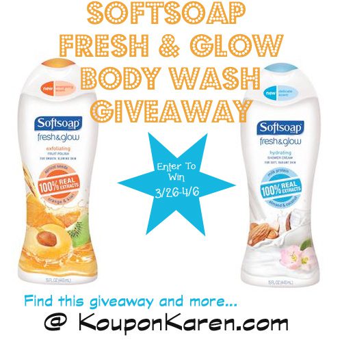 Softsoap® Fresh & Glow Hydrating Shower Cream and Exfoliating Fruit Polish {Giveaway}