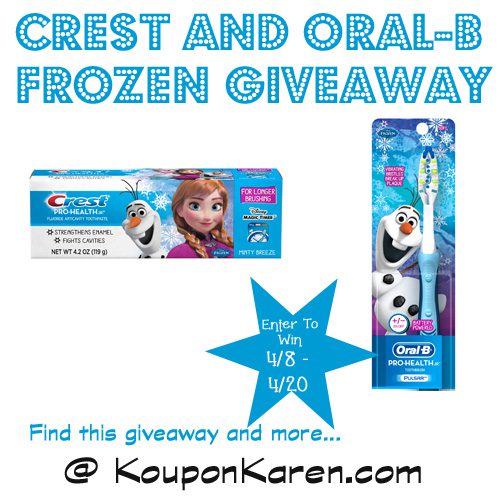 Frozen Inspired Toothbrushes and Toothpaste from Crest + Oral-B {Giveaway}