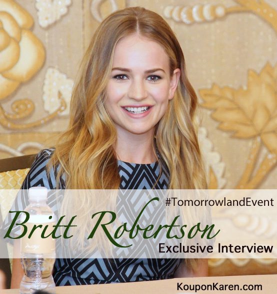 Britt Robertson talks about TOMORROWLAND and Working with George Clooney #TomorrowlandEvent