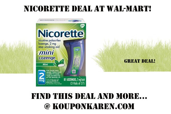 Nicorette Lozenge Deal at Wal-Mart