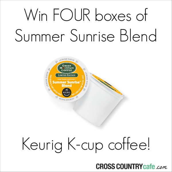 Win Four Boxes of Green Mountain Summer Sunrise Blend K-Cups