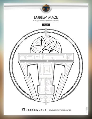 TOMORROWLAND Coloring Sheets and Activity Sheets