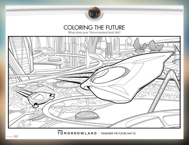 TOMORROWLAND Coloring Sheets and Activity Sheets