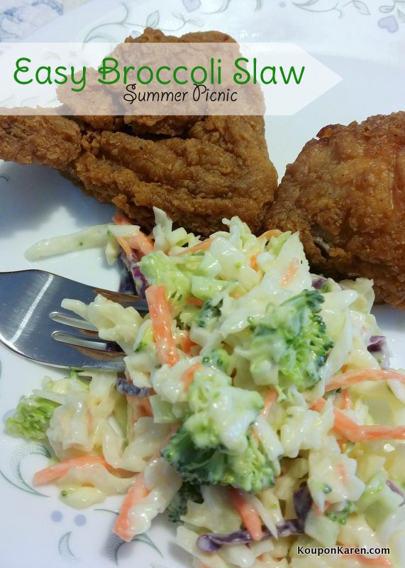 #AD Easy Broccoli Slaw Recipe #SummerYum