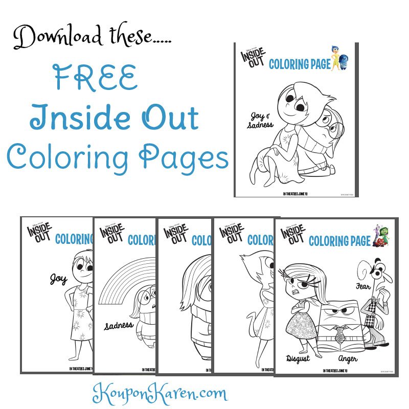 FREE Inside Out Coloring Sheets