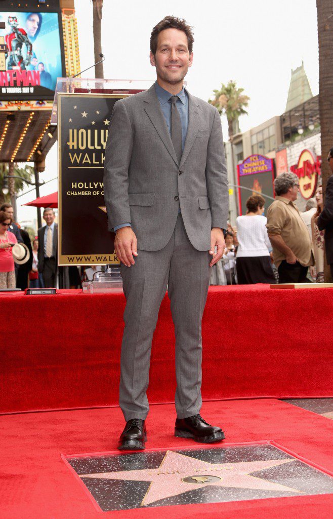 HOLLYWOOD, CA - JULY 01:  Actor Paul Rudd honored with a Star on The Hollywood Walk of Fame on July 1, 2015 in Hollywood, California.  (Photo by Jesse Grant/Getty Images for Disney) *** Local Caption *** Paul Rudd