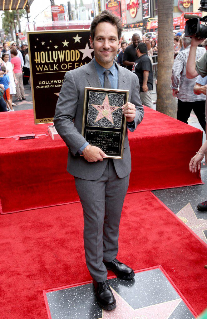 HOLLYWOOD, CA - JULY 01: Actor Paul Rudd honored with a Star on The Hollywood Walk of Fame on July 1, 2015 in Hollywood, California.  (Photo by Jesse Grant/Getty Images for Disney) *** Local Caption *** Paul Rudd