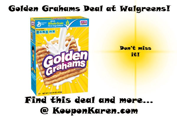 Golden Grahams Cereal Deal at Walgreens!