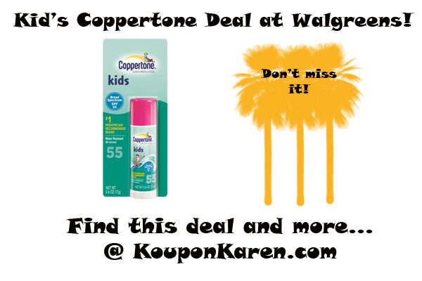 Kid’s Coppertone Sun Care Deal at Walgreens!
