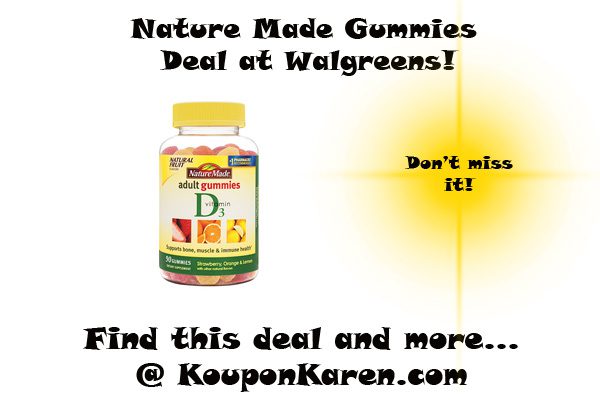 Nature Made Gummies Deal at Walgreens!