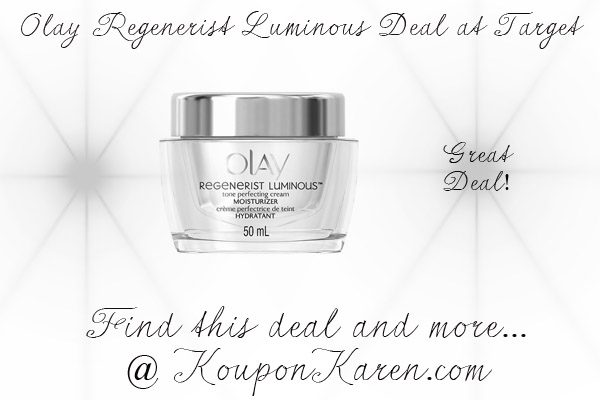 Olay Regenerist Luminous Deal at Target!