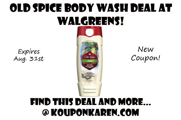 Old Spice Body Wash Deal at Walgreens!