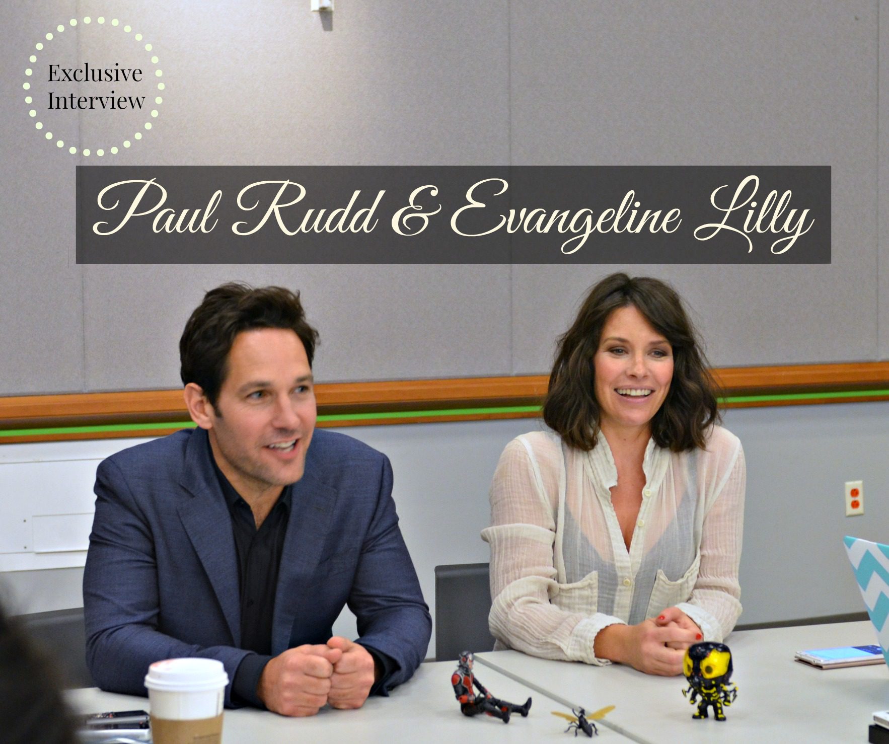 Paul Rudd & Evangeline Lilly talk Ant-Man, Punching Paul, Girl Power and Michael Douglas in this Exclusive Interview #AntManEvent