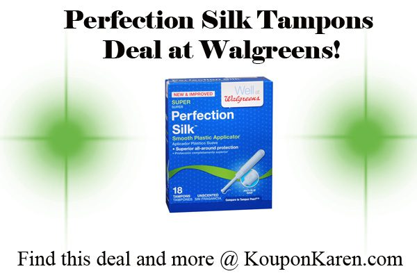 Perfection Silk Tampons Deal at Walgreens!