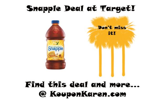 Snapple Tea and Juice Drink Deal at Target!