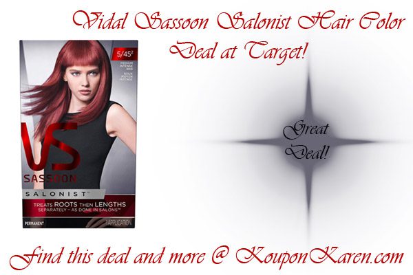 Vidal Sassoon Salonist Hair Color Deal at Target!