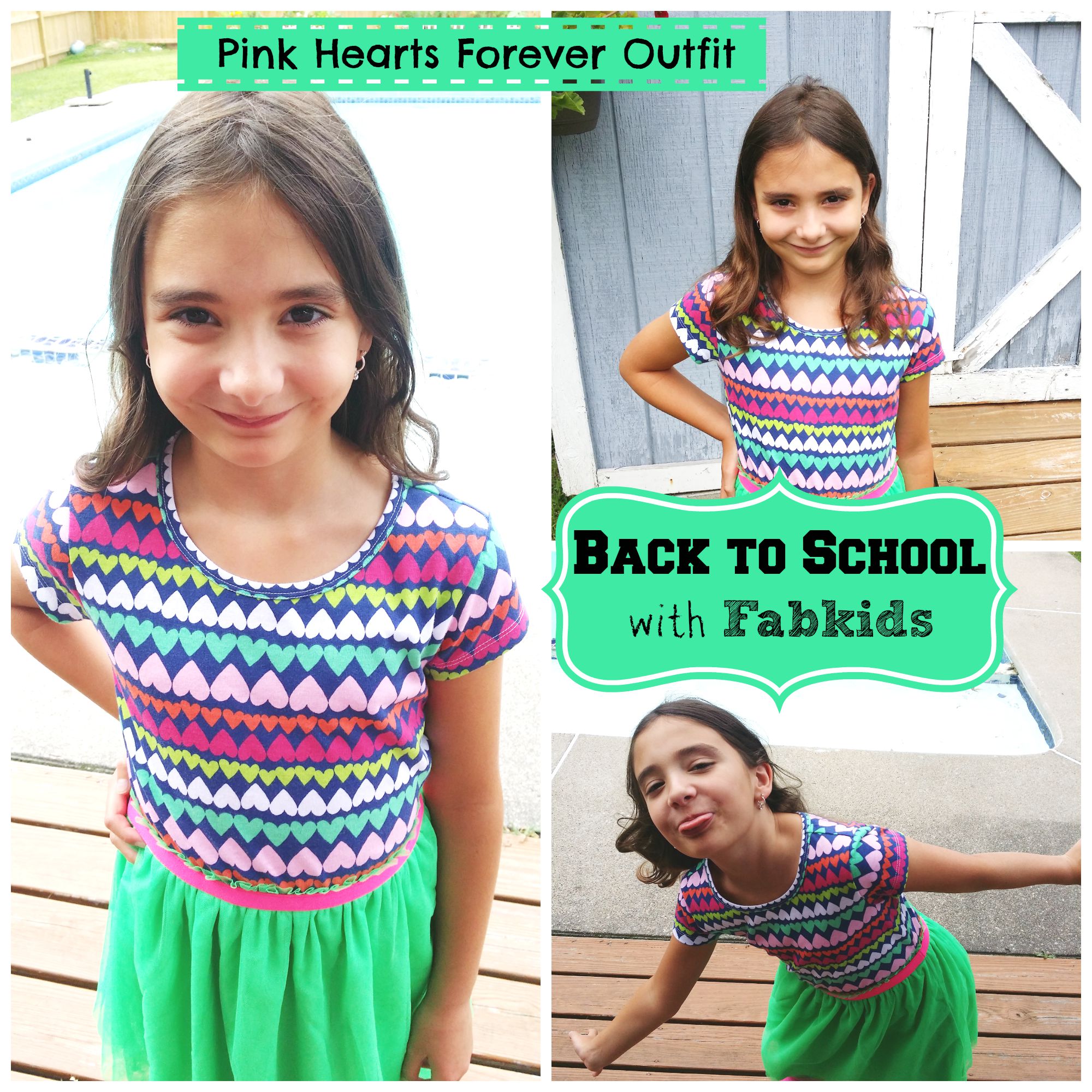 Fabkids Pink Hearts Forever Outfit for Back To School #FabKidsBackToSchool
