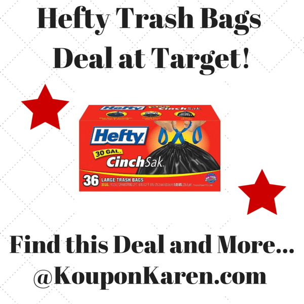 Hefty Trash Bags Deal at Target!