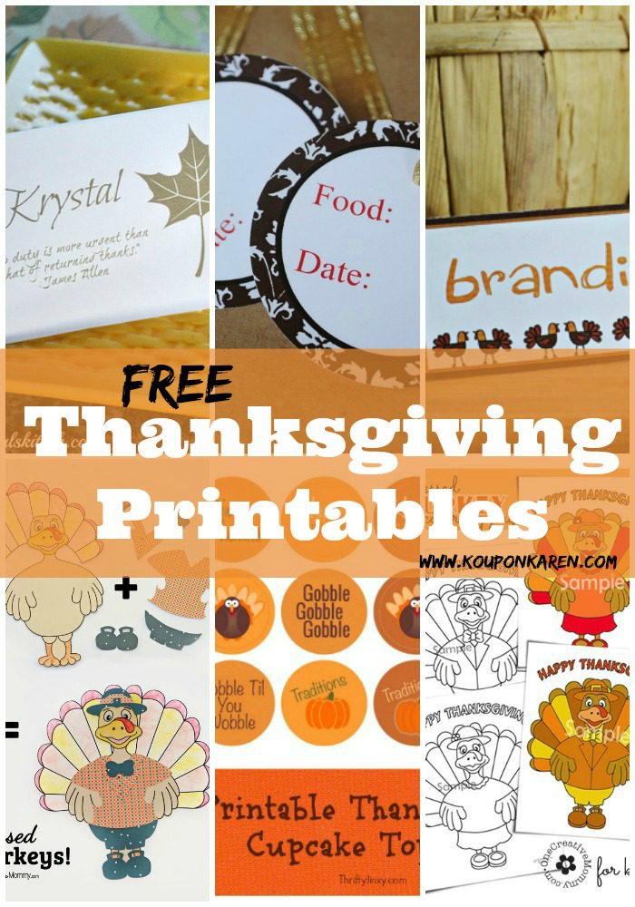 Thanksgiving Printables - Print these FREE Printables