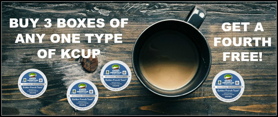 K-cup Sale: Buy THREE Get ONE FREE!