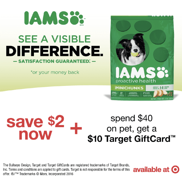 IAMS deal at Target