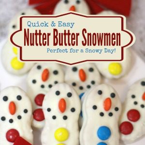 Nutter Butter Snowmen Cookies {no bake}