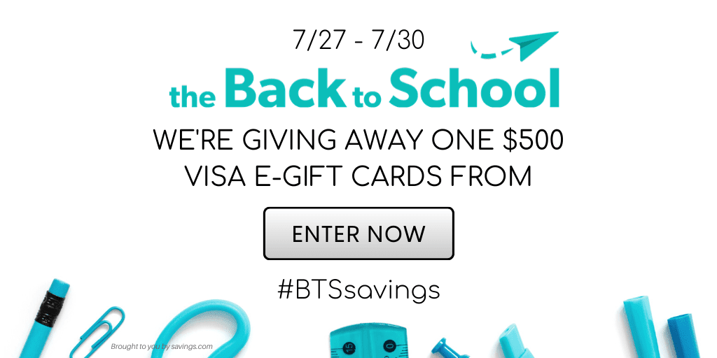 Back To School $500 Visa Gift Card Giveaway
