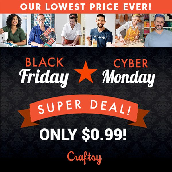 Craftsy Black Friday / Cyber Monday Deal