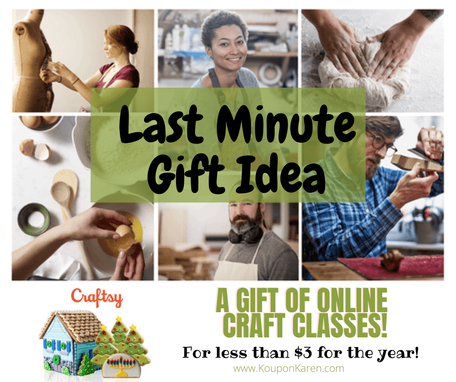 Craftsy Membership Gift for less than $3 for the year!