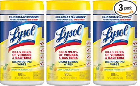 Lysol Disinfectant Wipes, 240 Count (Pack of 3)​ Deal