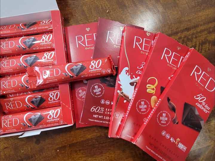 Red Delight Chocolates – Lower in Calories and No Added Sugar – Great for Mother’s Day