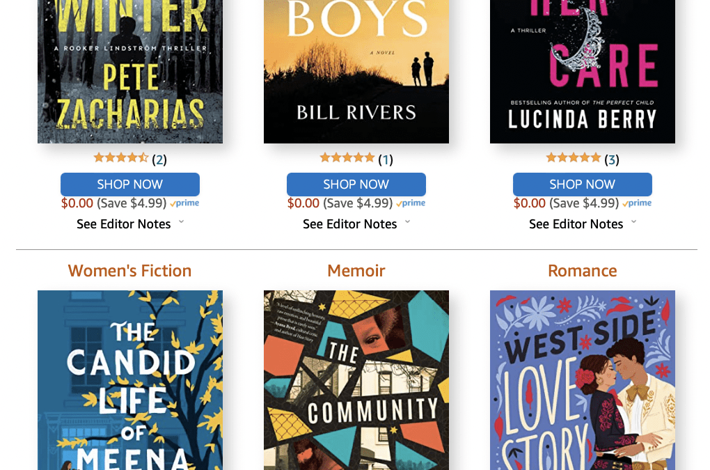 Amazon First Reads – 8 FREE May Kindle Books