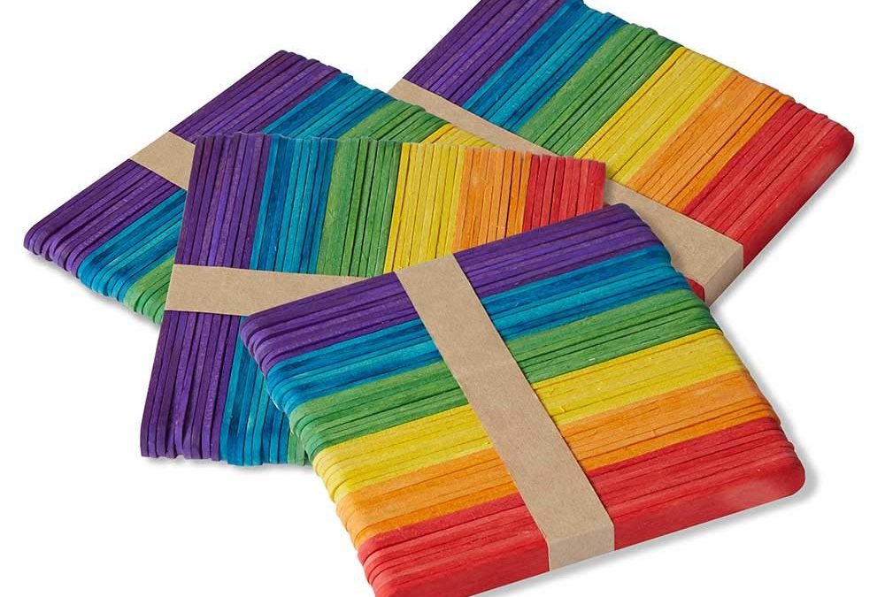 200 Rainbow Wood Craft Sticks for under $7 shipped