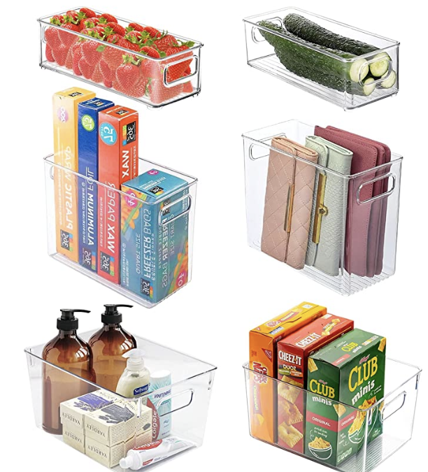 Plastic Organizer Containers – Set of 6 for $17.99