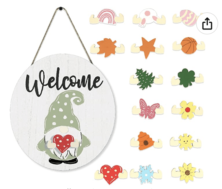 Gnome Interchangeable Welcome Sign – 50% off – Just $9.99