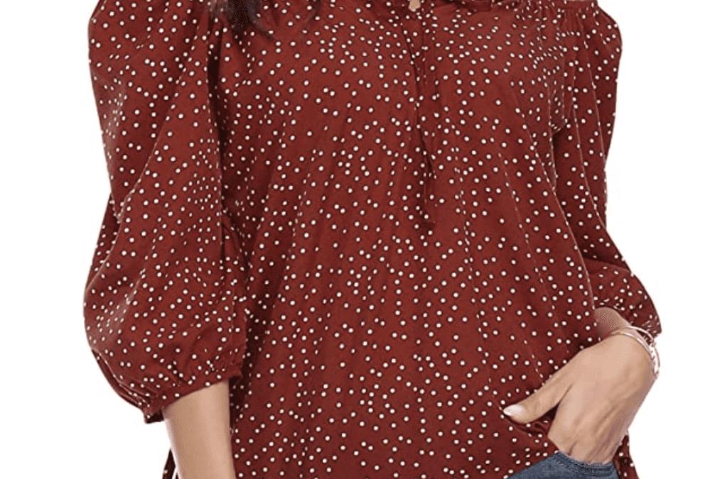 Women’s Casual Peasant Blouse – 60% off – As low as $8