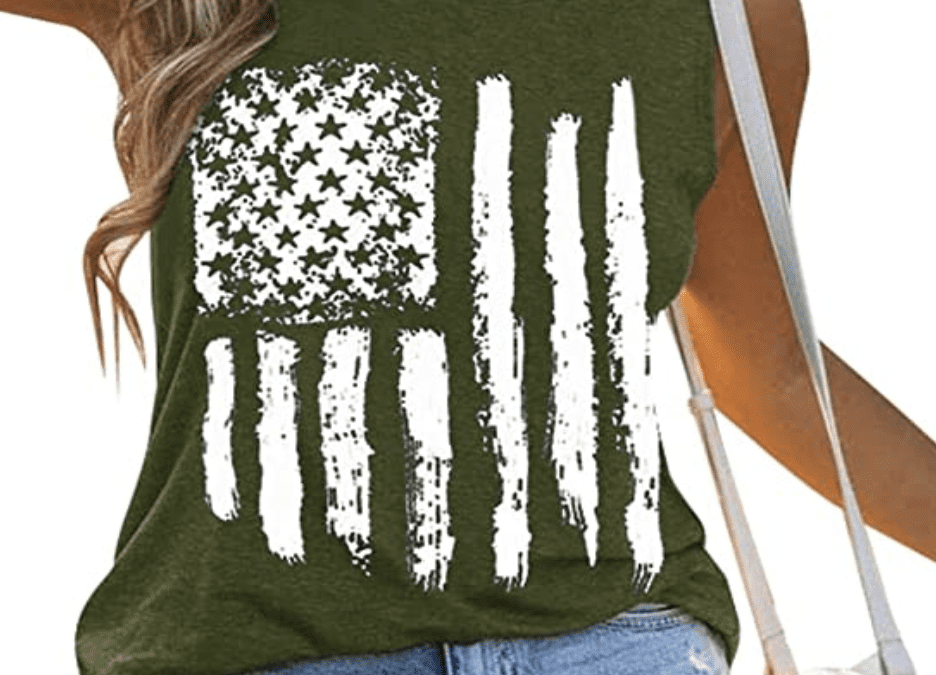 Women’s American Flag Tank Top for the 4th of July – $9.59