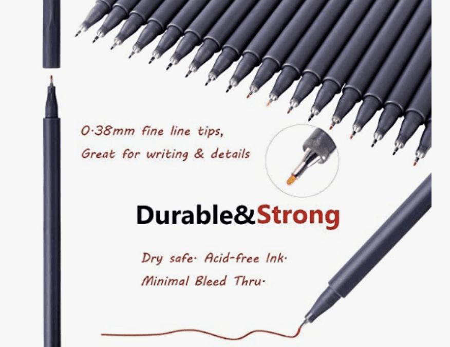 18 Fine Point Journaling Pens – $7.19 shipped!