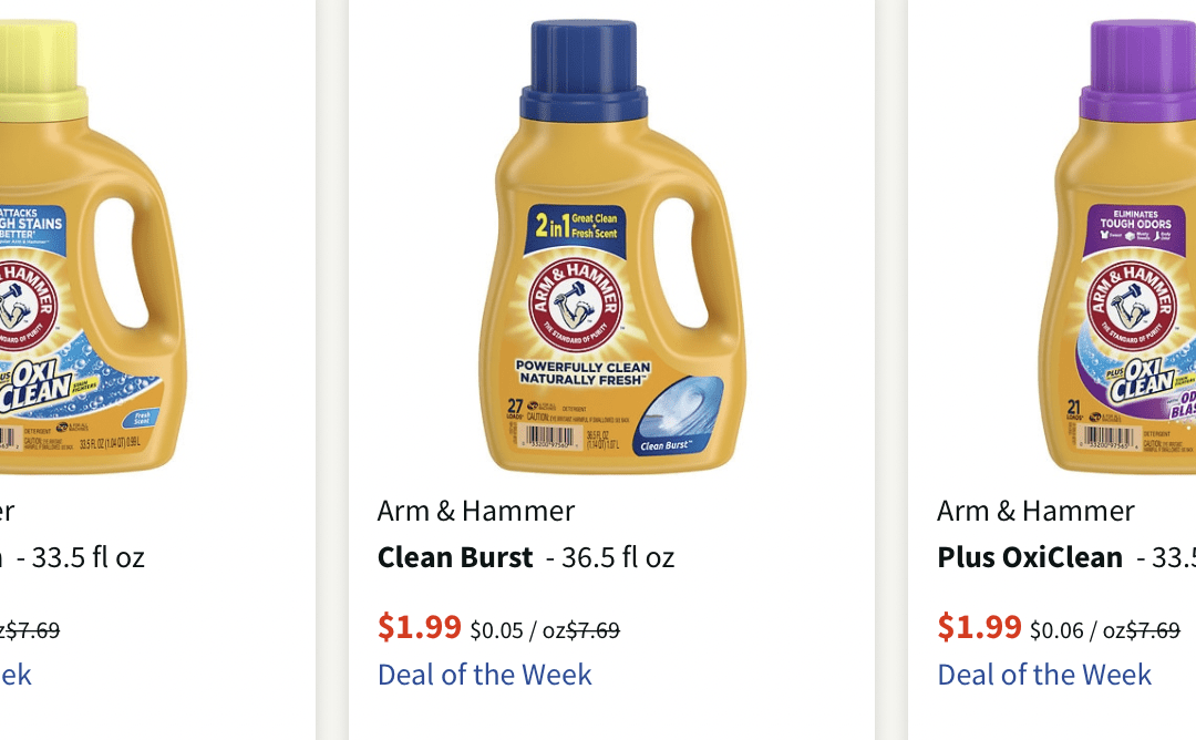 Arm & Hammer Laundry Detergent – Just $1.99 (Reg. $7.69!)