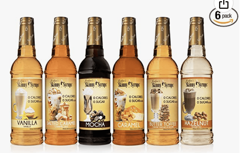 Jordan’s Skinny Syrups – Set of 6 Classic Syrups – Just $31.95