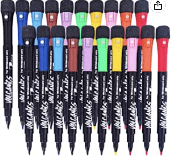 Magnetic Dry Erase Markers with Eraser Pack of 20 (10 Colors) – $6.99
