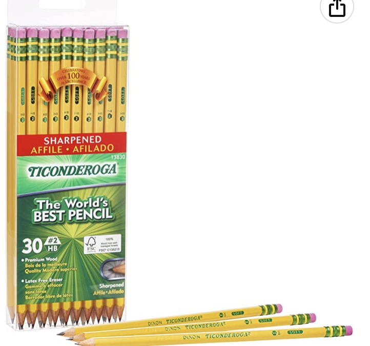 30-count Box of Pre-Sharpened Ticonderoga Pencils – Under $6 shipped!