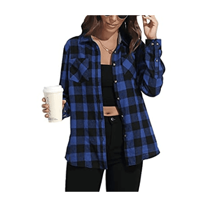 Women’s Plaid Flannel Shirts for just $15.59 shipped!!