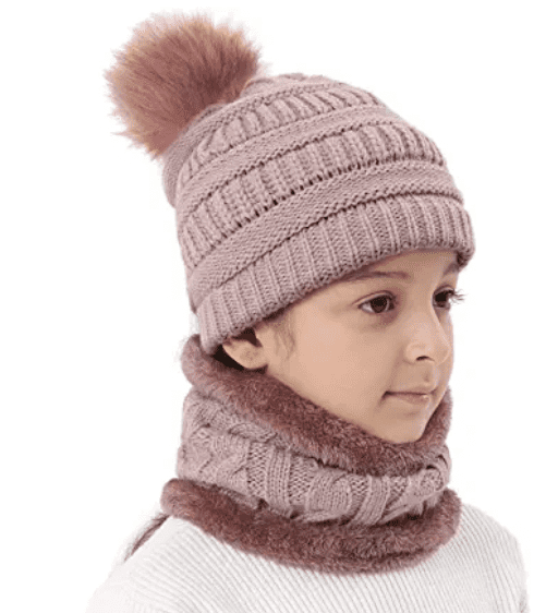 Kids Winter Beanie Hats & Scarf Set for just $7.99 shipped